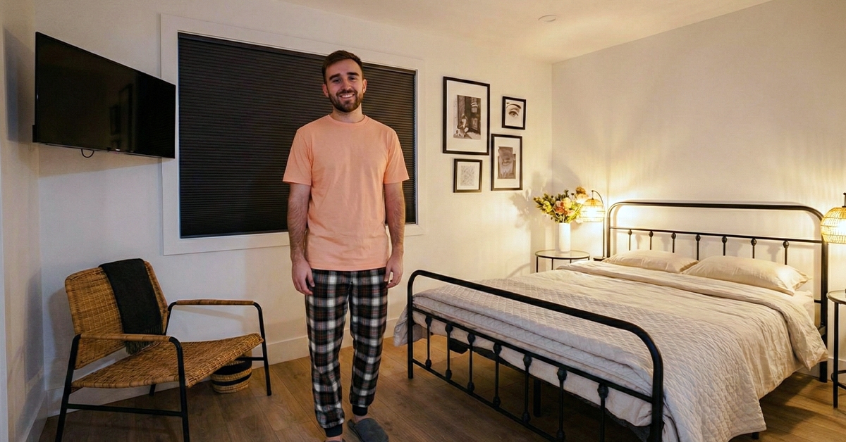 Private bedroom at Surf City Detox